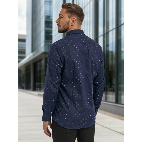 Vyriški tamsiai mėlyni marškiniai Royal Marškiniai