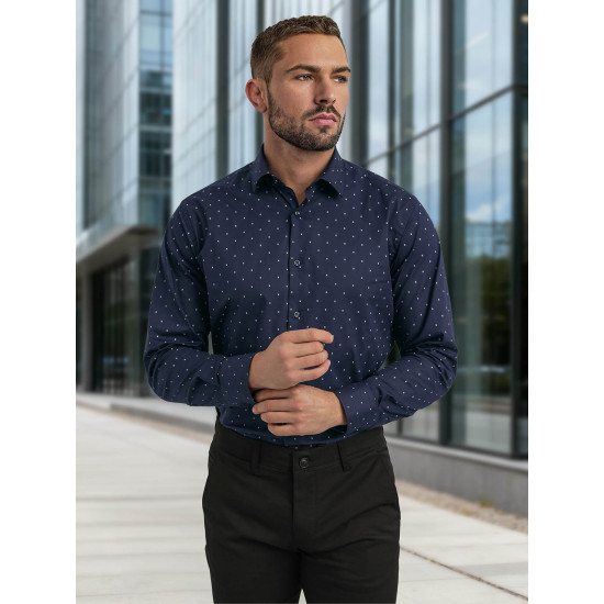 Vyriški tamsiai mėlyni marškiniai Royal Marškiniai