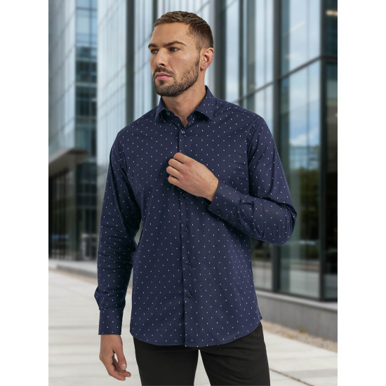 Vyriški tamsiai mėlyni marškiniai Royal Marškiniai