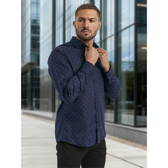 Vyriški tamsiai mėlyni marškiniai Royal Marškiniai