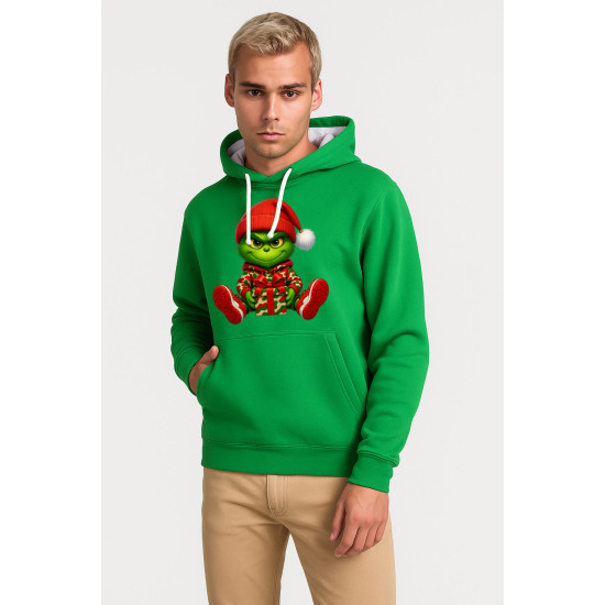 Žalias džemperis su gobtuvu Grinčas