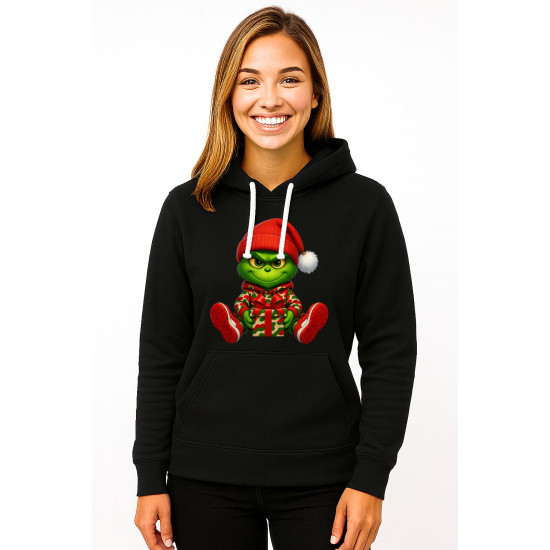 Juodas džemperis su gobtuvu Girnčas