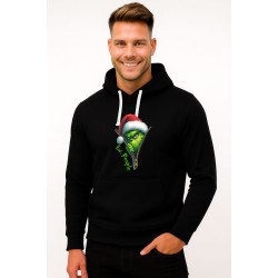 Juodas džemperis su gobtuvu Rimtas grinčas