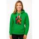 Žalias džemperis su gobtuvu Imbierinis sausainis