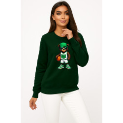 Moteriškas žalias megztinis „Coon“ be megztinio