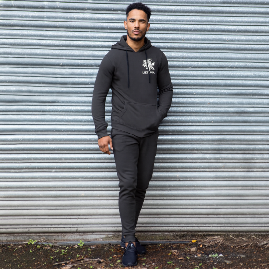 Vyriškas tamsiai pilkas komplektas su gobtuvu Lietuva