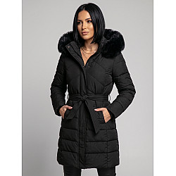Moteriška juoda žieminė striukė Sophia