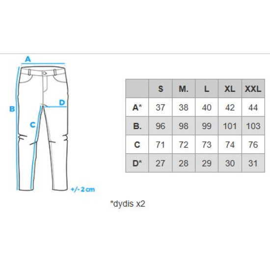 Vyriški tamsiai mėlyni džinsai Andre
