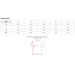 Vyriški balti/tamsiai mėlyni marškinėliai Dilan