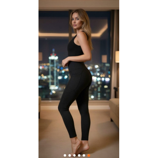 Moteriškos juodos spalvos sportinės kelnės Nomi Laisvalaikio kelnės