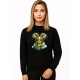 Moteriškas juodas džemperis Lietuvaitė su džemperiu Džemperiai su spauda
