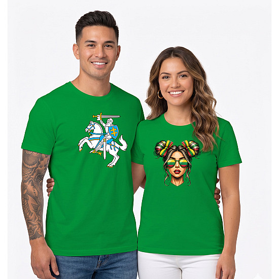 Vytis-Lietuvaitė Green T-Shirt Set