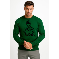 Tamsiai žalias džemperis be gobtuvo Dakar (juodas)