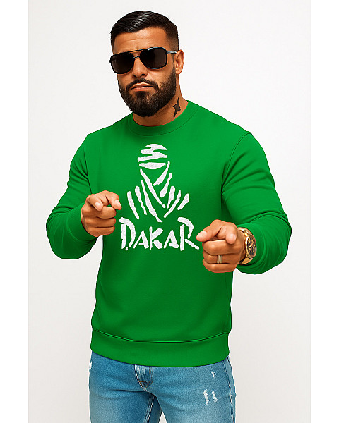 Žalias džemperis be gobtuvo Dakar (baltas)