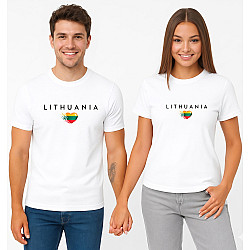 Baltų marškinėlių komplektas Lithuania (juodas)