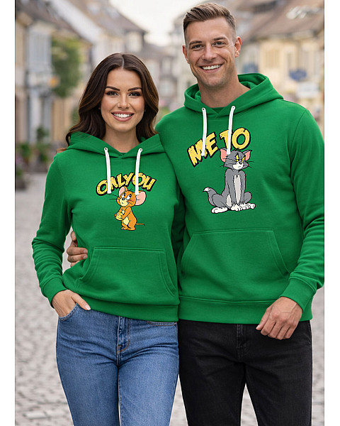 Žali džemperiai su gobtuvu Only you-me to