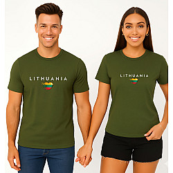 Chaki marškinėlių komplektas Lithuania (baltas)