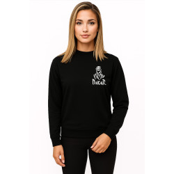 Moteriškas juodas džemperis be gobtuvo Dakar (baltas)