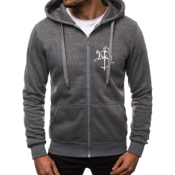 Tamsiai pilkos spalvos džemperis Stilistika