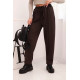 Moteriškos rudos spalvos kelnės Ador