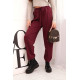 Moteriškos bordo spalvos kelnės Ador