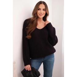 Moteriškas violetinės spalvos megztinis Elin