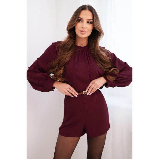 Moteriškas bordo spalvos kombinezonas Elic