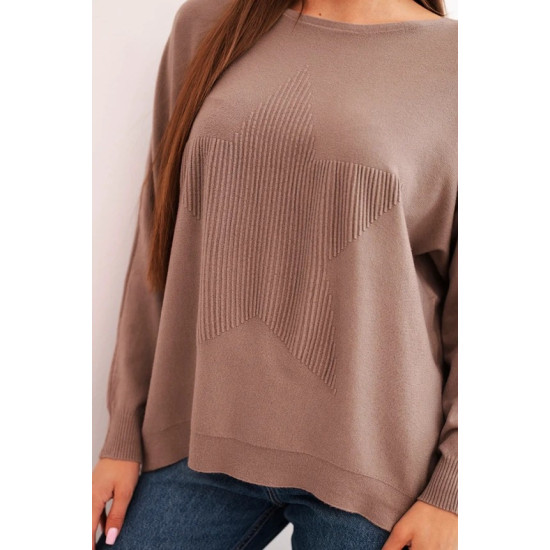 Moteriškas rusvas megztinis Star