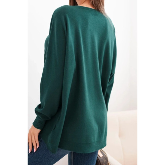 Moteriškas tamsiai žalias megztinis Star