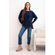 Moteriškas tamsiai mėlynas megztinis Star