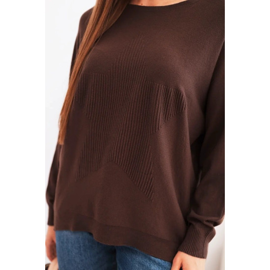 Moteriškas rudas megztinis Star