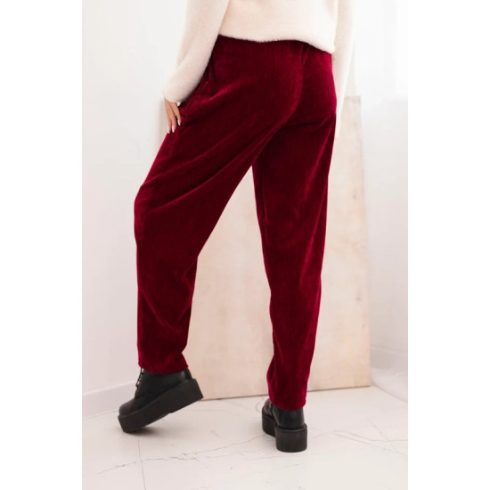 Moteriškos bordo spalvos kelnės Rica