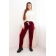 Moteriškos bordo spalvos kelnės Rica