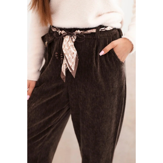 Moteriškos rudos spalvos kelnės Rica