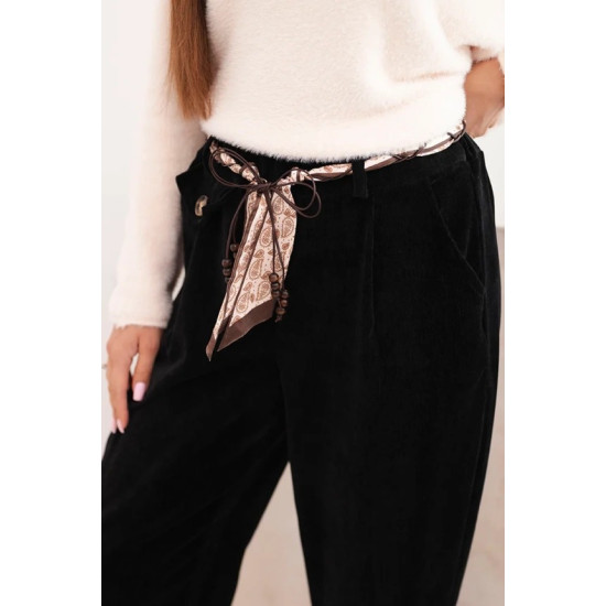 Moteriškos juodos spalvos kelnės Rica