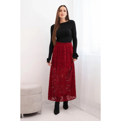 Moteriškas bordo spalvos sijonas Silma