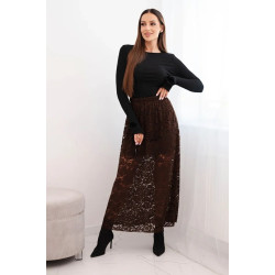 Moteriškas rudos spalvos sijonas Silma