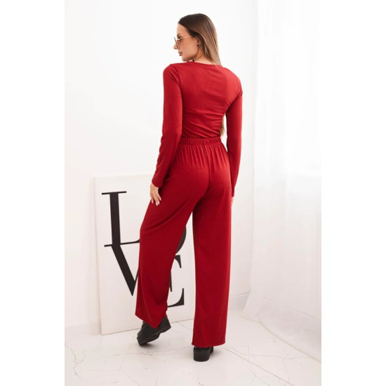 Moteriškas bordo spalvos komplektas Bert