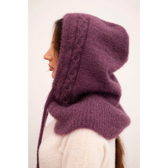 Moteriška tamsiai violetinė kepurė Berlin