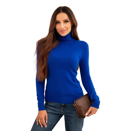 Moteriškas ryškiai mėlynas megztinis Cloud