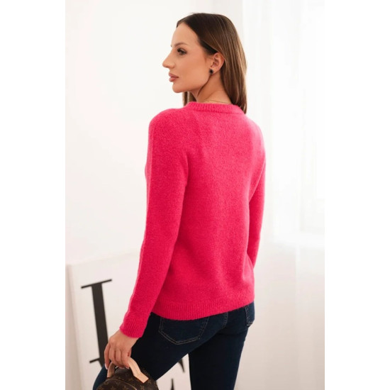 Moteriškas ryškiai rožinis megztinis Arol