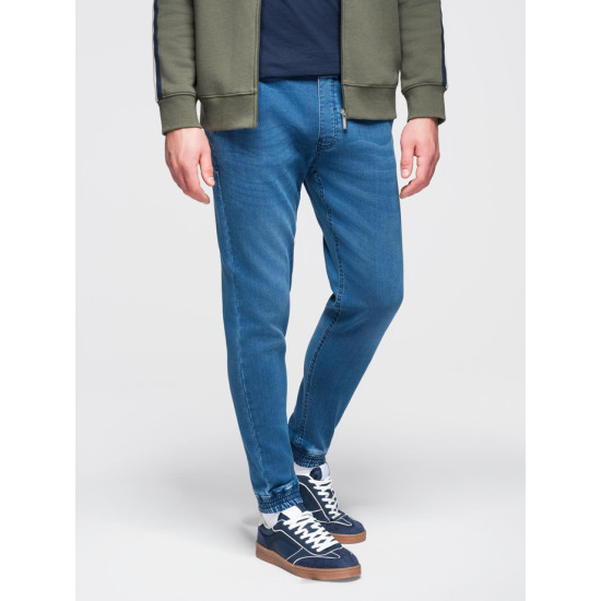 Vyriški mėlyni džinsai  su raišteliu juosmenyje Patrick