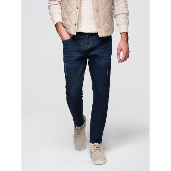 Vyriški tamsiai mėlyni džinsai Andre