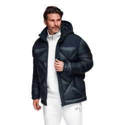 Vyriška tamsiai mėlyna žieminė striukė Blake