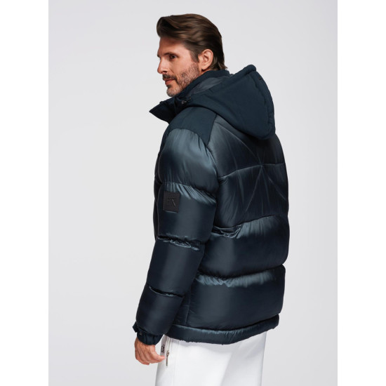 Vyriška tamsiai mėlyna žieminė striukė Blake