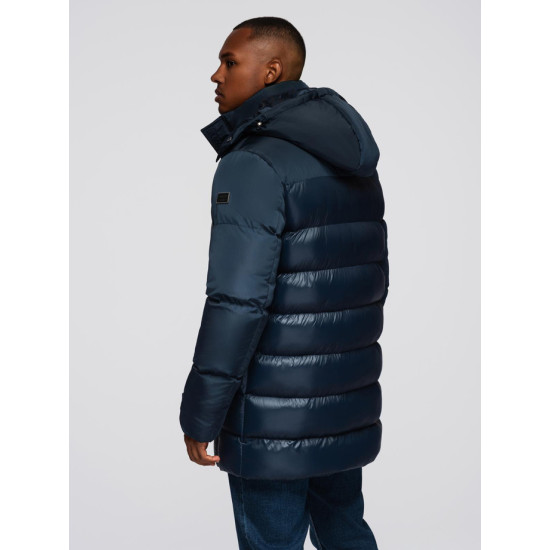 Vyriška tamsiai mėlyna žieminė striukė Brod