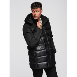 Vyriška juoda žieminė striukė Brod