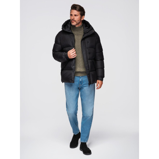 Vyriška juoda žieminė striukė Pablo