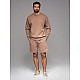 Unisex-shortset, ruskea/vaaleanruskea, Level Up
