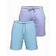 Unisex šortų rinkinys mėlyni/šviesiai violetinės spalvos Level Up